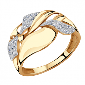 Золотое кольцо Александра кл2699ск с фианитом кл2699ск фото