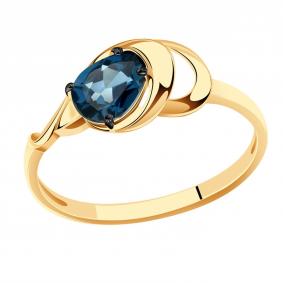 Золотое кольцо Александра кл2722-28ск с Лондон топазом кл2722-28ск фото