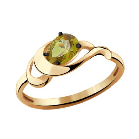 Золотое кольцо Александра кл2722-48ск с султанитом кл2722-48ск фото