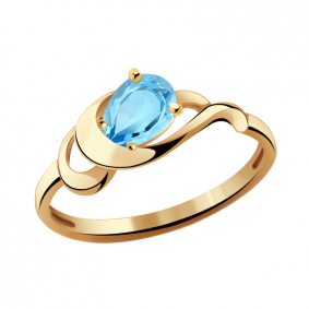 Золотое кольцо Александра кл2722-78ск с топазом кл2722-78ск фото