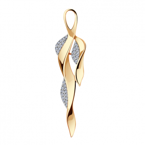 Золотая подвеска Александра кл2723бск с фианитом кл2723бск фото