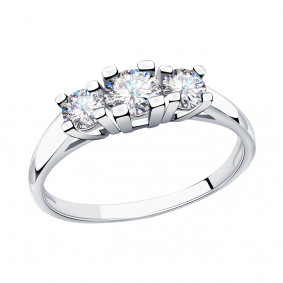 Кольцо из белого золота Александра кл2725-62сб с Swarovski кл2725-62сб фото