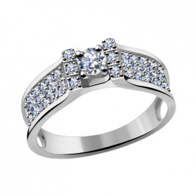 Кольцо из белого золота Александра кл2727-62сб с Swarovski кл2727-62сб фото