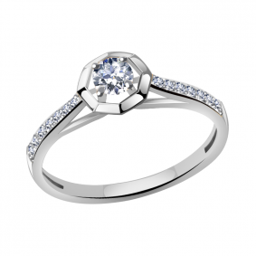 Кольцо из белого золота Александра кл2732-62сб с Swarovski кл2732-62сб фото