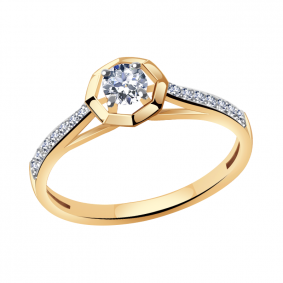 Золотое кольцо Александра кл2732-62ск с Swarovski кл2732-62ск фото