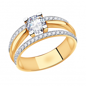 Золотое кольцо Александра кл2747-62ск с Swarovski кл2747-62ск фото
