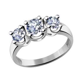 Кольцо из белого золота Александра кл2749-62сб с Swarovski кл2749-62сб фото