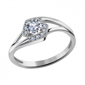 Кольцо из белого золота Александра кл2756-62сб с Swarovski кл2756-62сб фото