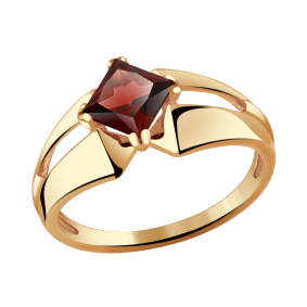 Золотое кольцо Александра кл2758-2ск с гранатом кл2758-2ск фото
