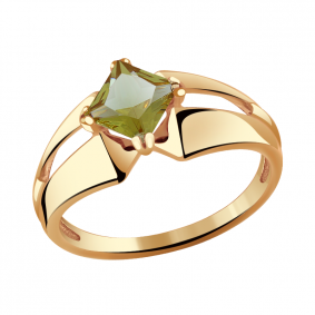 Золотое кольцо Александра кл2758-48ск с султанитом кл2758-48ск фото