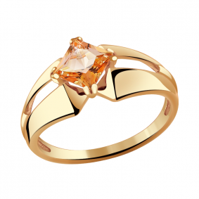 Золотое кольцо Александра кл2758-83ск с топазом Swarovski кл2758-83ск фото