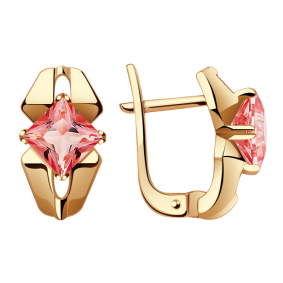 Золотые серьги Александра кл2758а-84ск с топазом Swarovski кл2758а-84ск фото