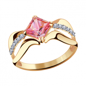 Золотое кольцо Александра кл2759-84ск с топазом Swarovski и Swarovski кл2759-84ск фото