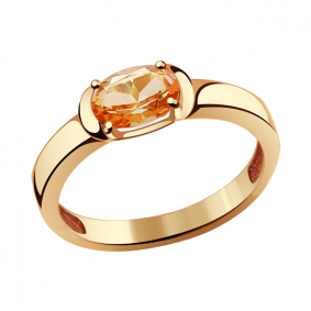 Золотое кольцо Александра кл2767-83ск с топазом Swarovski кл2767-83ск фото