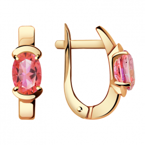 Золотые серьги Александра кл2767а-84ск с топазом Swarovski кл2767а-84ск фото