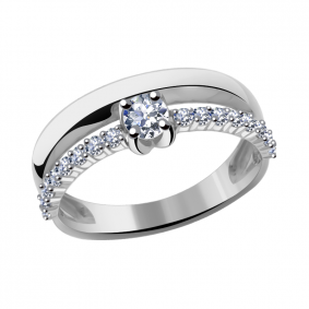 Кольцо из белого золота Александра кл2769-62сб с Swarovski кл2769-62сб фото