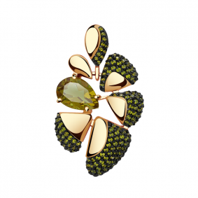 Золотая подвеска Александра кл2772б-48ск-са с фианитом и султанитом кл2772б-48ск-са фото