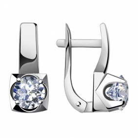 Серьги из белого золота Александра кл2776а-62сб с Swarovski кл2776а-62сб фото
