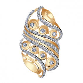 Золотая подвеска Александра кл2777бск с фианитом кл2777бск фото