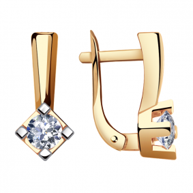 Золотые серьги Александра кл2780а-62ск с Swarovski кл2780а-62ск фото