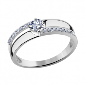 Кольцо из белого золота Александра кл2787-62сб с Swarovski кл2787-62сб фото