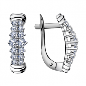 Серьги из белого золота Александра кл2792а-62сб с Swarovski кл2792а-62сб фото