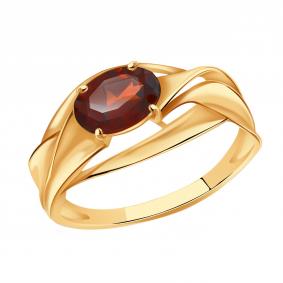 Золотое кольцо Александра кл2819-2ск с гранатом кл2819-2ск фото