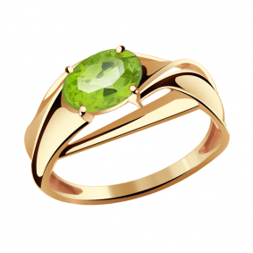 Золотое кольцо Александра кл2819-5ск с хризолитом кл2819-5ск фото