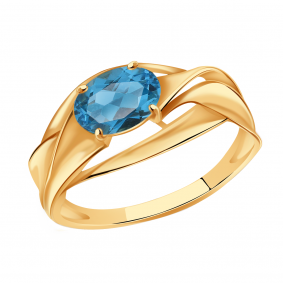 Золотое кольцо Александра кл2819-78ск с топазом кл2819-78ск фото