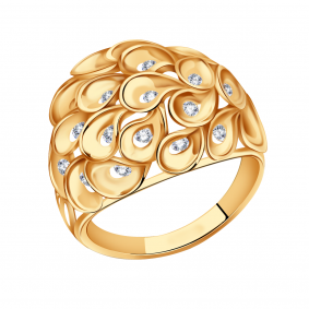 Золотое кольцо Александра кл2841ск с фианитом кл2841ск фото