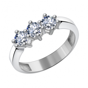 Кольцо из белого золота Александра кл2848-62сб с Swarovski кл2848-62сб фото