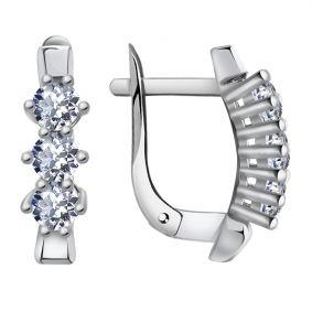Серьги из белого золота Александра кл2848а-62сб с Swarovski кл2848а-62сб фото