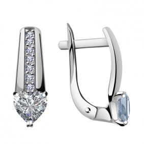 Серьги из белого золота Александра кл2850а-62сб с Swarovski кл2850а-62сб фото