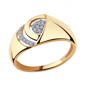 Золотое кольцо Александра кл2851ск с фианитом кл2851ск фото