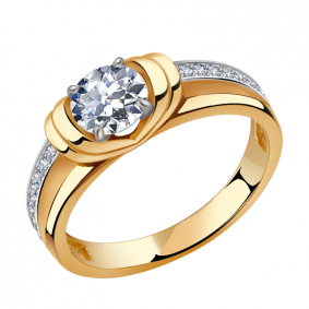 Золотое кольцо Александра кл2856-62ск с Swarovski кл2856-62ск фото