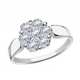 Кольцо из белого золота Александра кл2857-62сб с Swarovski кл2857-62сб фото