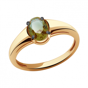 Золотое кольцо Александра кл2861-48ск с султанитом кл2861-48ск фото