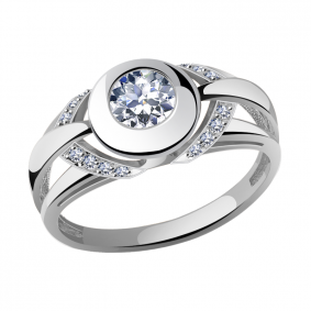 Кольцо из белого золота Александра кл2865-62сб с Swarovski кл2865-62сб фото