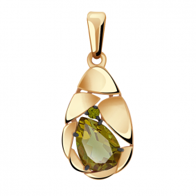 Золотая подвеска Александра кл2866б-48ск с султанитом кл2866б-48ск фото