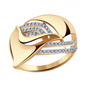 Золотое кольцо Александра кл2870ск с фианитом кл2870ск фото