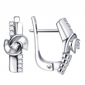 Серьги из белого золота Александра кл2871а-62сб с Swarovski кл2871а-62сб фото
