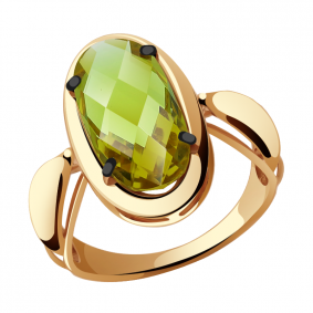 Золотое кольцо Александра кл2881-48ск с султанитом кл2881-48ск фото