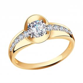 Золотое кольцо Александра кл2890-62ск с Swarovski кл2890-62ск фото