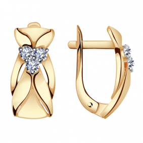 Золотые серьги Александра кл2900аск с фианитом кл2900аск фото