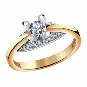 Золотое кольцо Александра кл2940-62сбк с Swarovski кл2940-62сбк фото