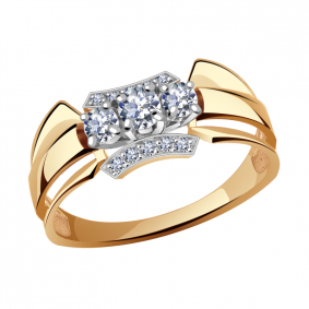 Золотое кольцо Александра кл2947-62ск с Swarovski кл2947-62ск фото