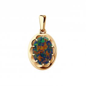 Золотая подвеска Александра кл2950б-15ск-2 с опалом кл2950б-15ск-2 фото