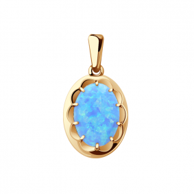 Золотая подвеска Александра кл2950б-15ск-3 с опалом кл2950б-15ск-3 фото