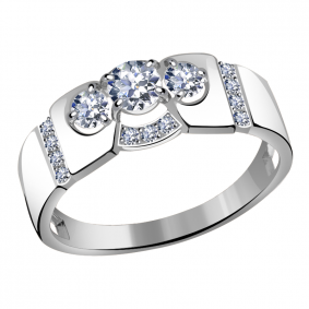 Кольцо из белого золота Александра кл2952-62сб с Swarovski кл2952-62сб фото