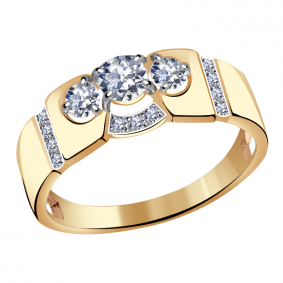 Золотое кольцо Александра кл2952-62ск с Swarovski кл2952-62ск фото
